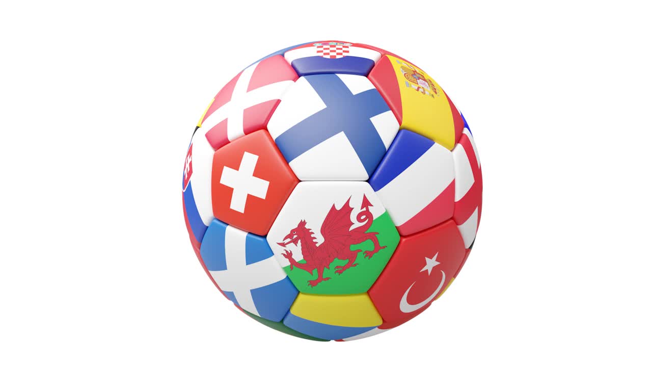 2020 - 2021年欧洲足球锦标赛。三维视频视频下载