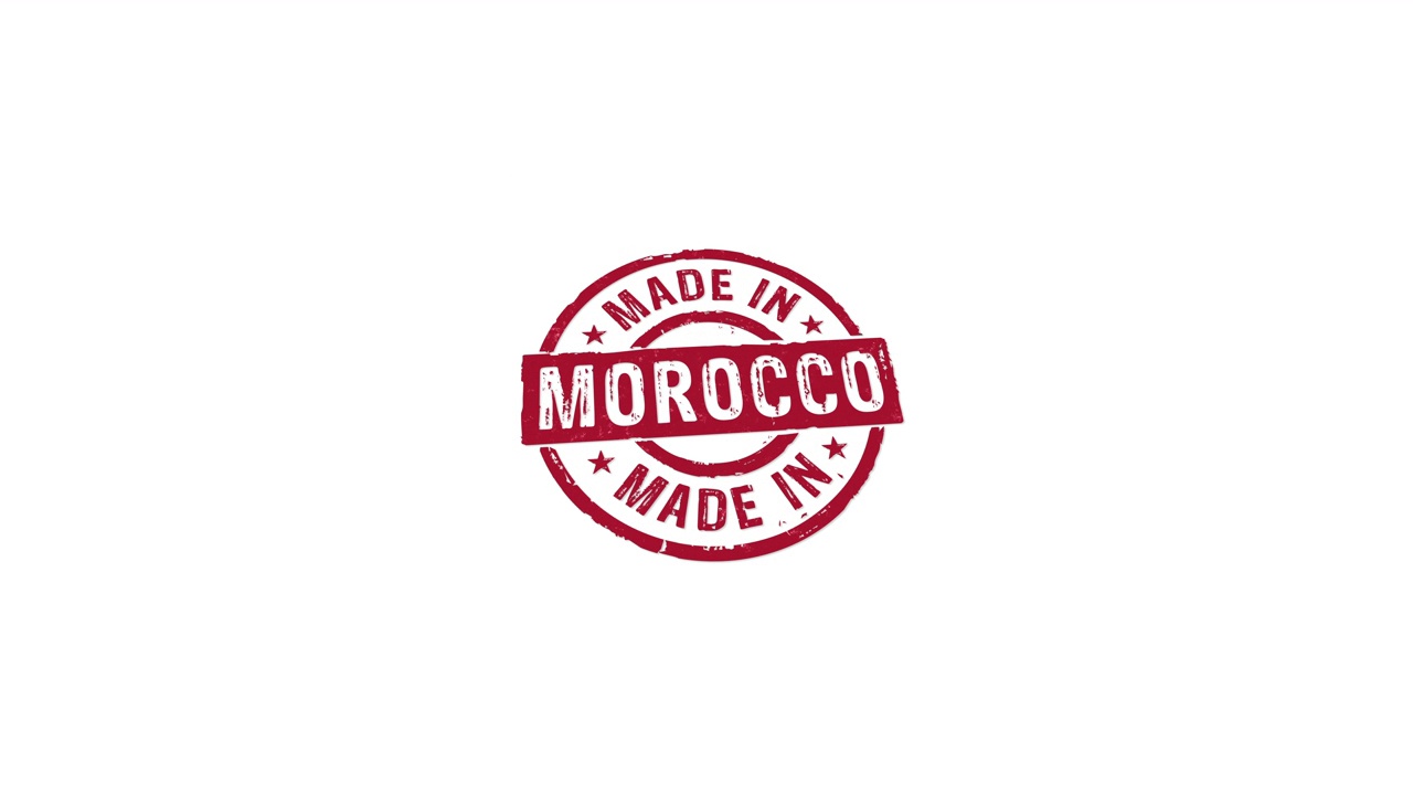 在摩洛哥制作邮票和邮票独立动画视频下载