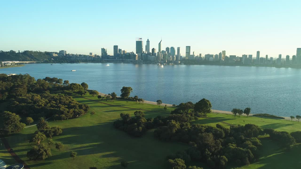 鸟瞰图珀斯西澳大利亚-无人机4K视频视频素材
