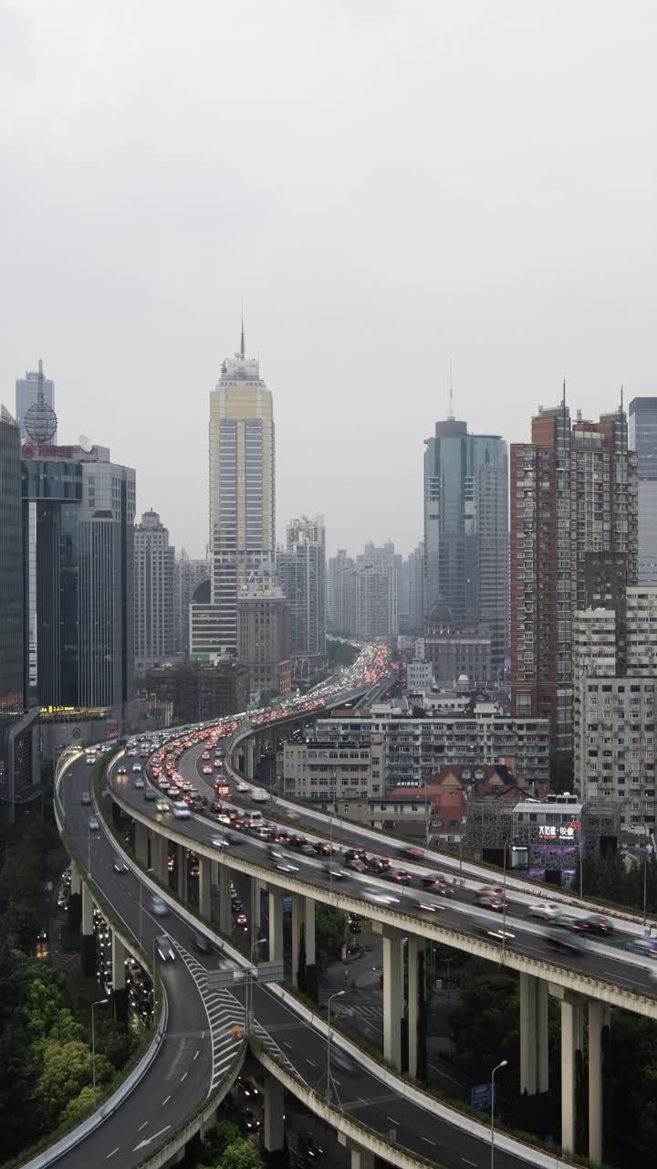 T/L上海天桥，中国视频素材