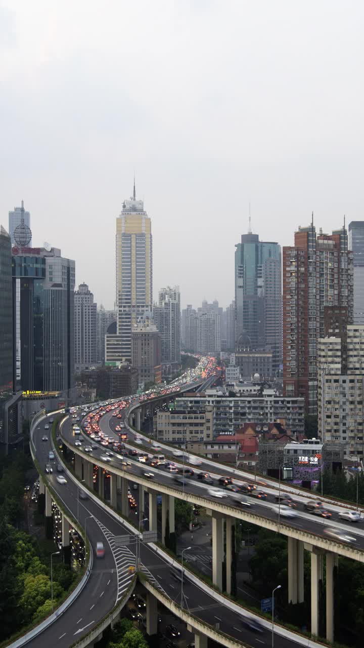 T/L上海天桥，中国视频素材