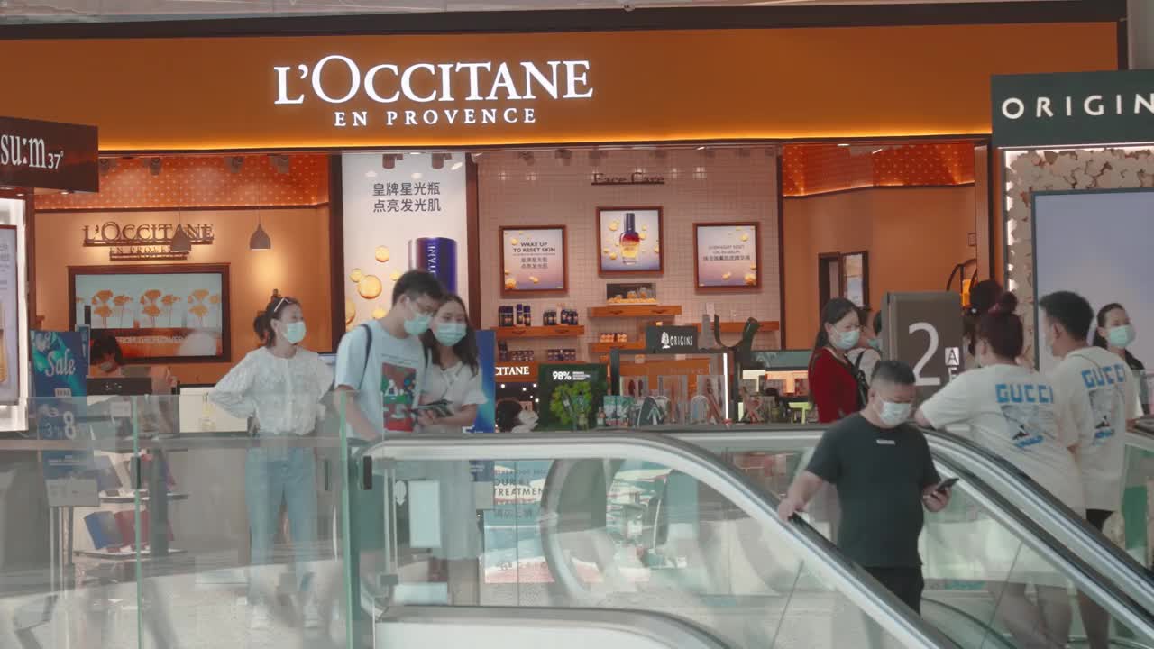 中国海南三亚免税店一览。视频素材