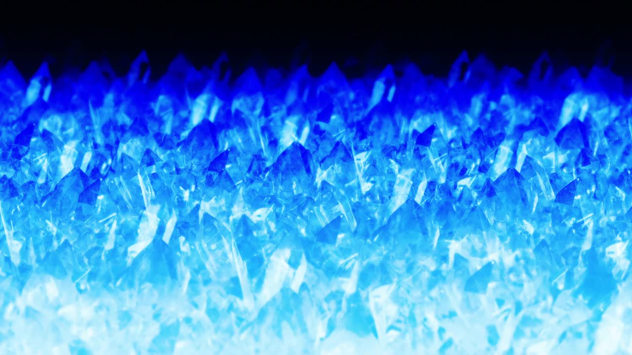 冰山的近景。摘要冬季冰背景。冰碎片。冷雪。浅蓝色。碎冰的3D动画。循环动画。视频下载