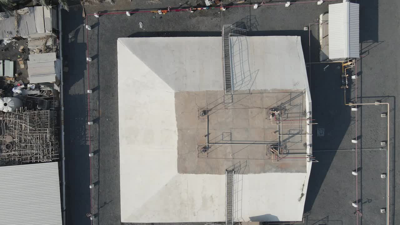 液化石油气气瓶厂的空中拍摄视频下载