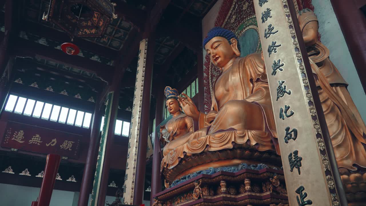 灵隐寺，中国杭州。视频素材