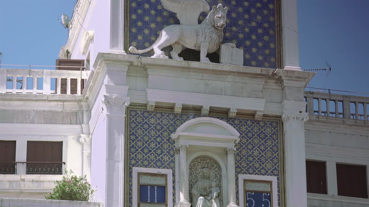美丽的立面细节，意大利威尼斯圣马可广场视频下载