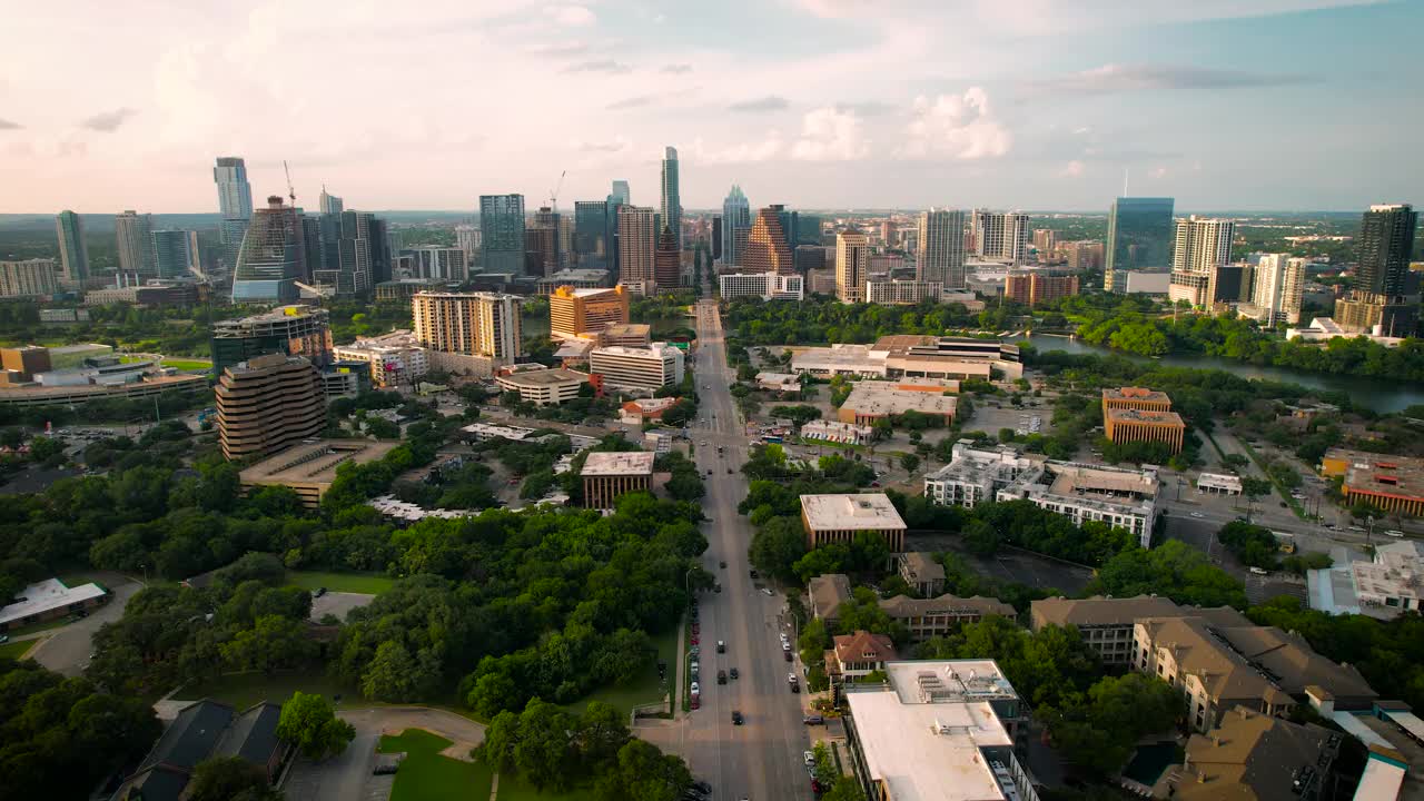 快速增长的奥斯汀德州城市景观视频素材