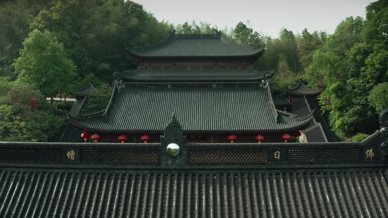 中国杭州的佛教寺庙。视频素材