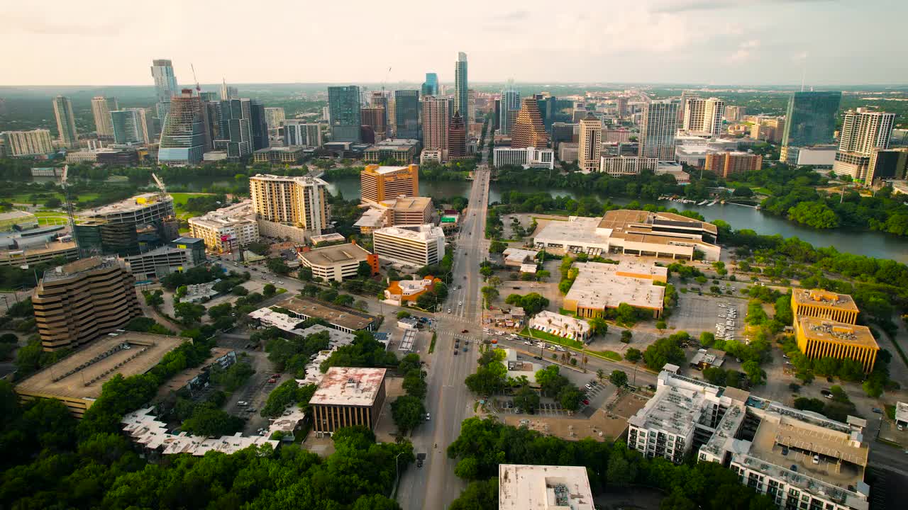 奥斯汀城市景观首都视图视频素材
