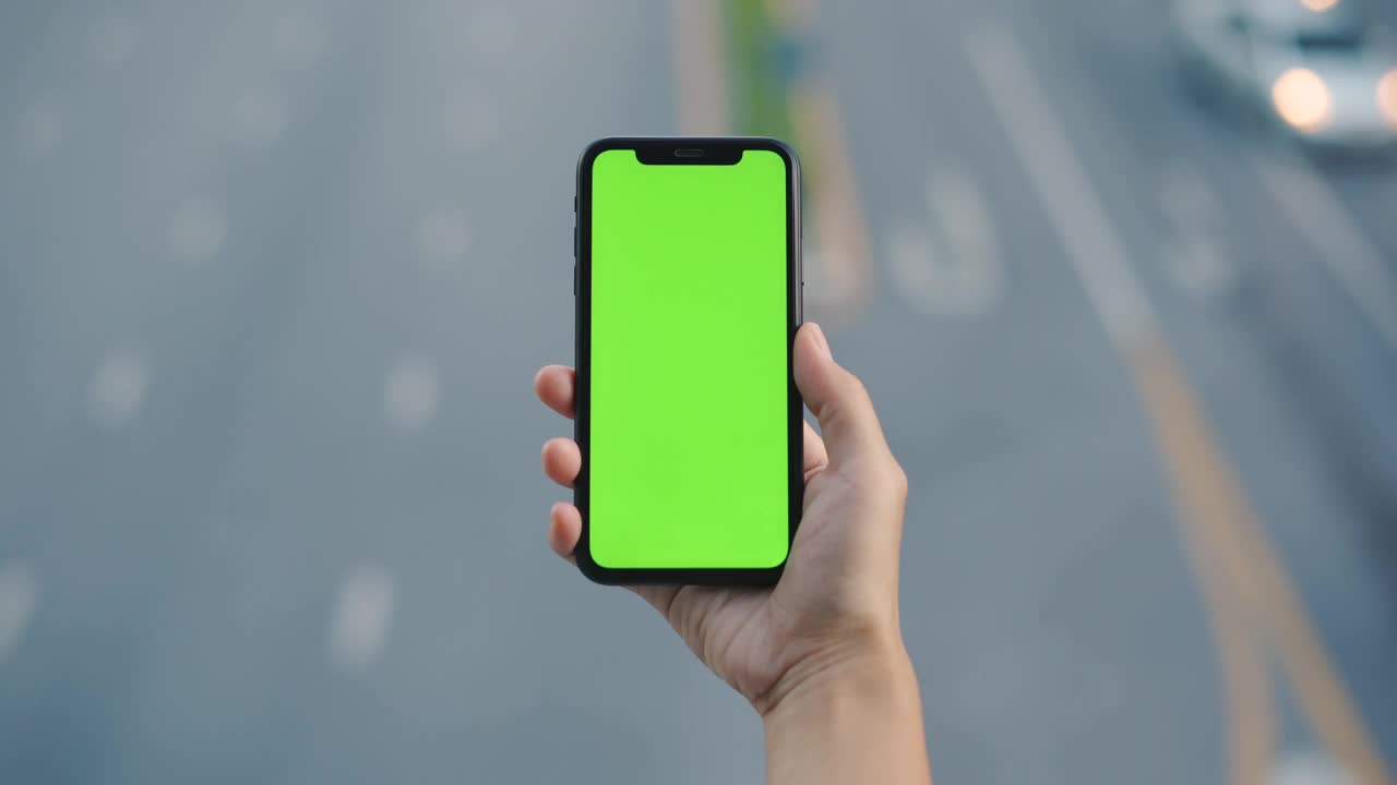 智能手机绿屏视频素材