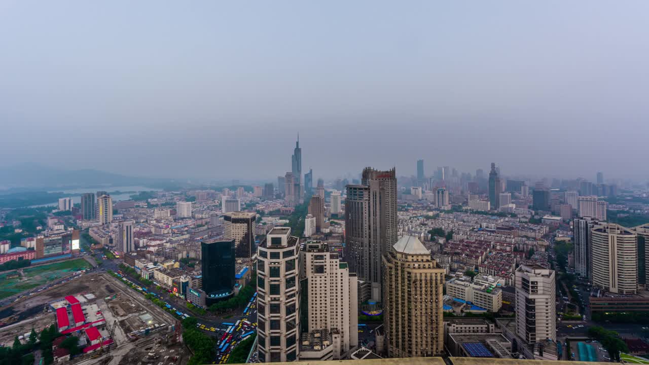 南京的鸟瞰图视频素材