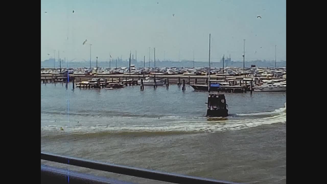 威尼斯1978年，威尼斯泻湖从海上视频素材