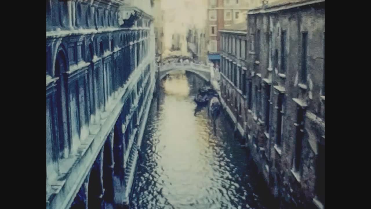 1978年，威尼斯的叹息桥视频素材