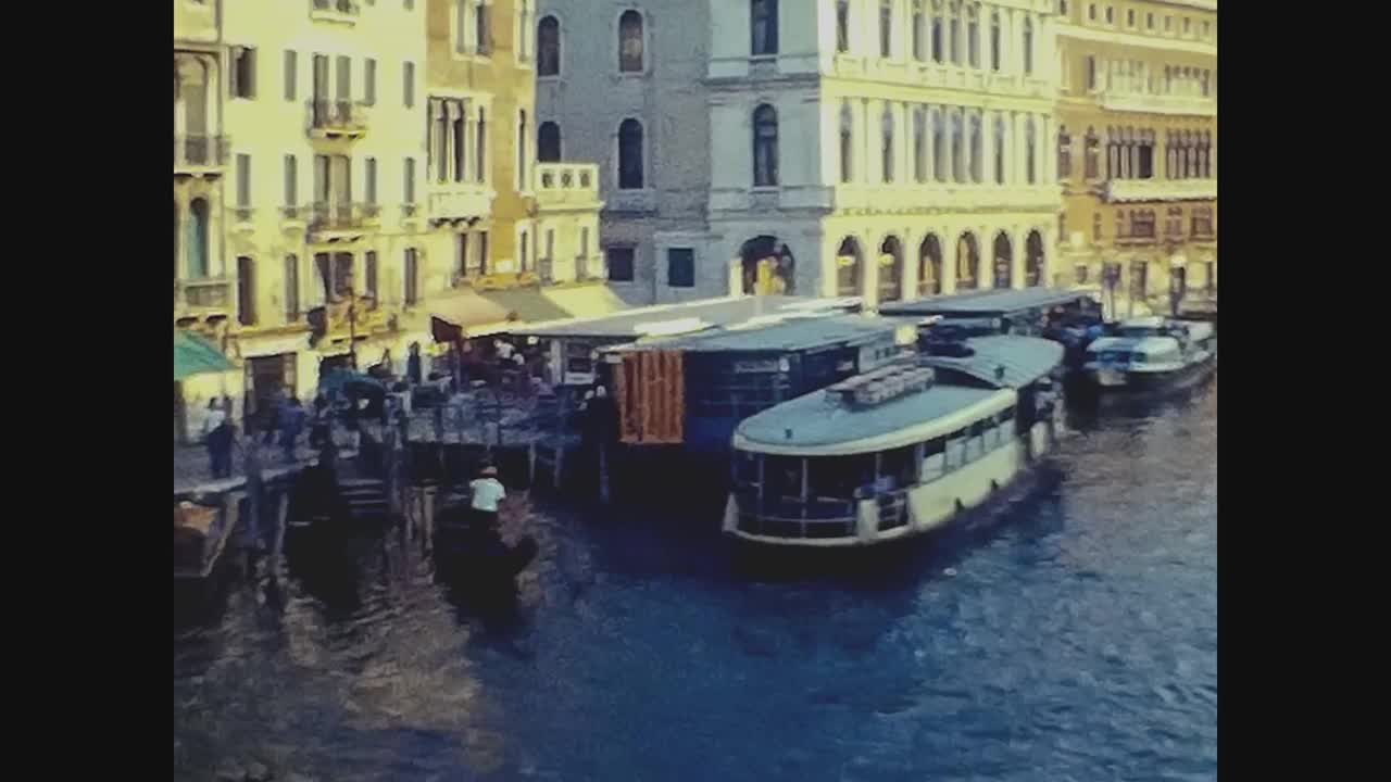 威尼斯1978年，威尼斯大运河视频素材