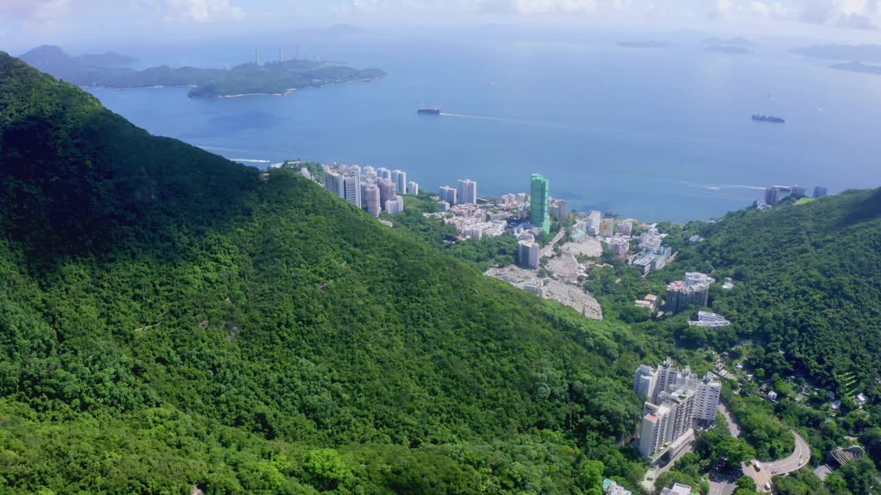 香港数码港鸟瞰图视频素材