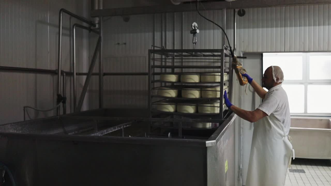 奶酪和通风产品工厂视频素材