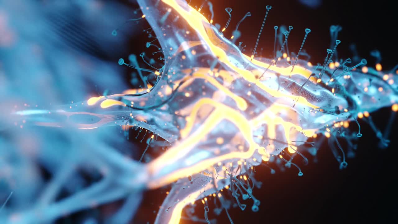 神经元的全息图视频素材