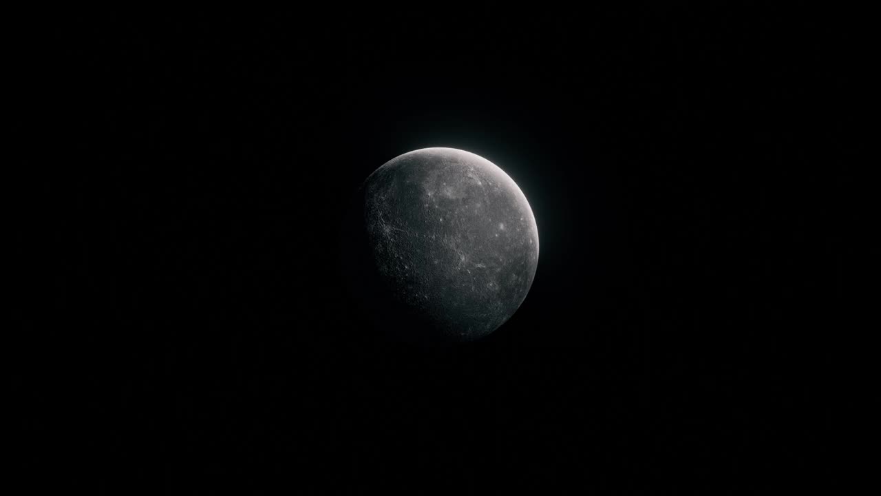 水星在黑色背景视频下载