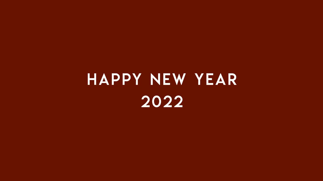 4K新年快乐-2022动画-卡通烟花|可循环视频素材