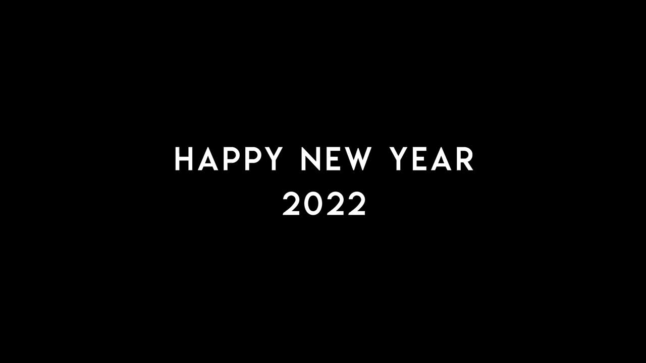 4K新年快乐-2022动画-卡通烟花|可循环视频素材