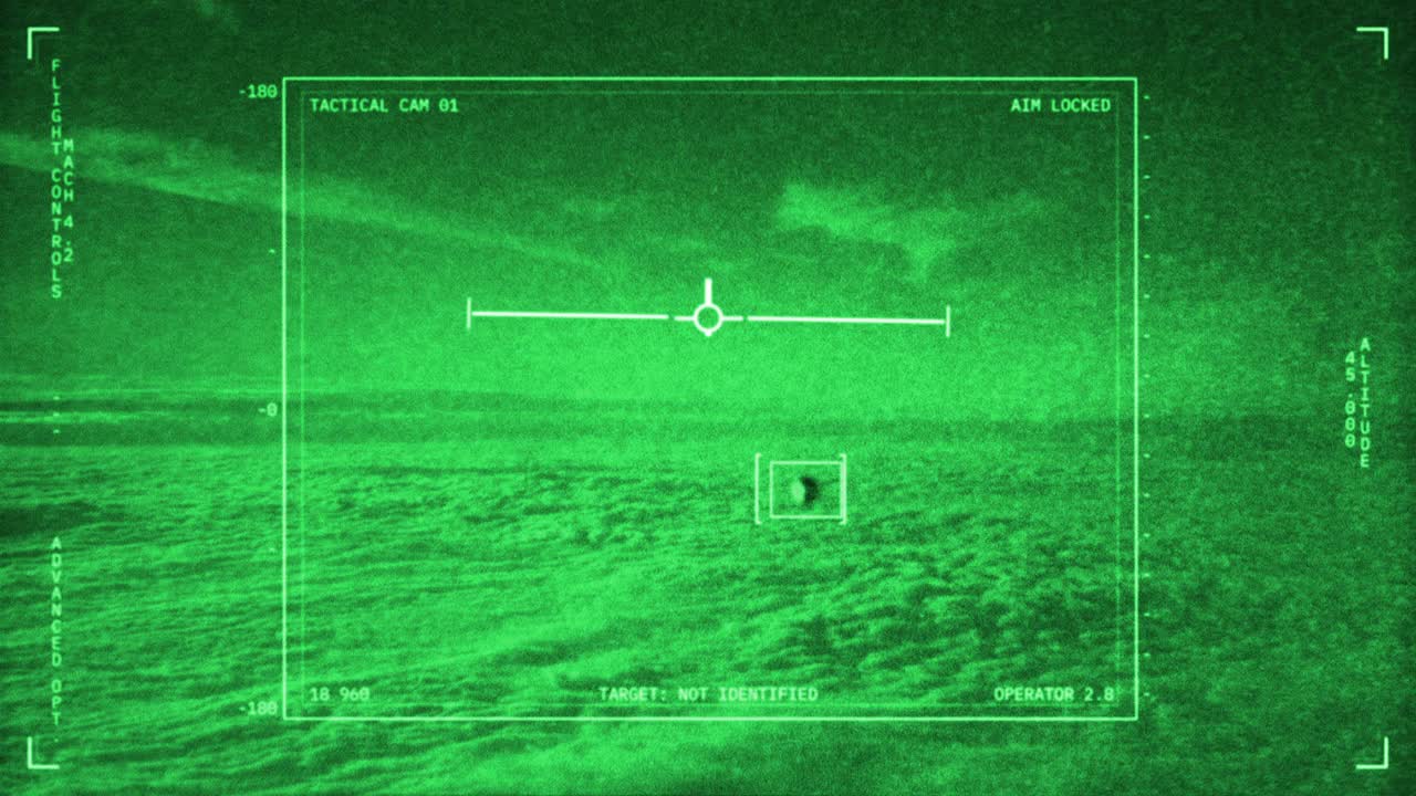 从军用战斗机上看到不明飞行物-夜视视频下载