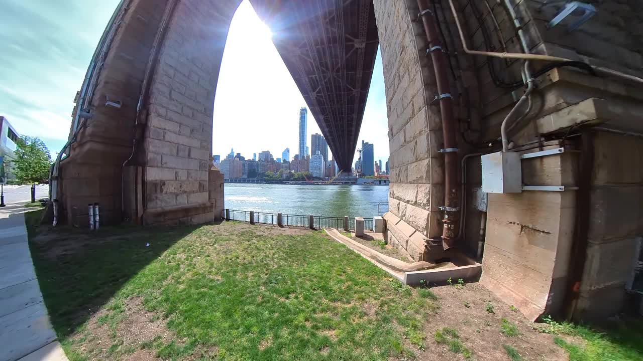 纽约罗斯福岛360度全景徒步游视频素材