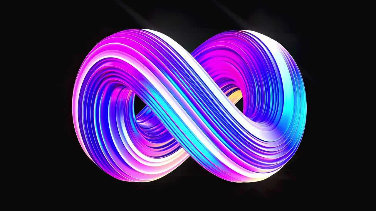 紫外抽象变形流体金属无限形状运动背景视频下载