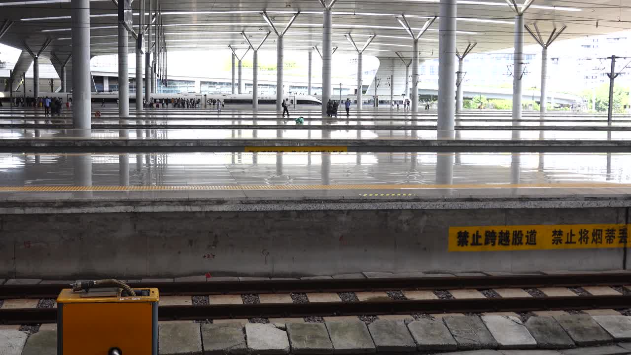 杭州火车站月台视频素材
