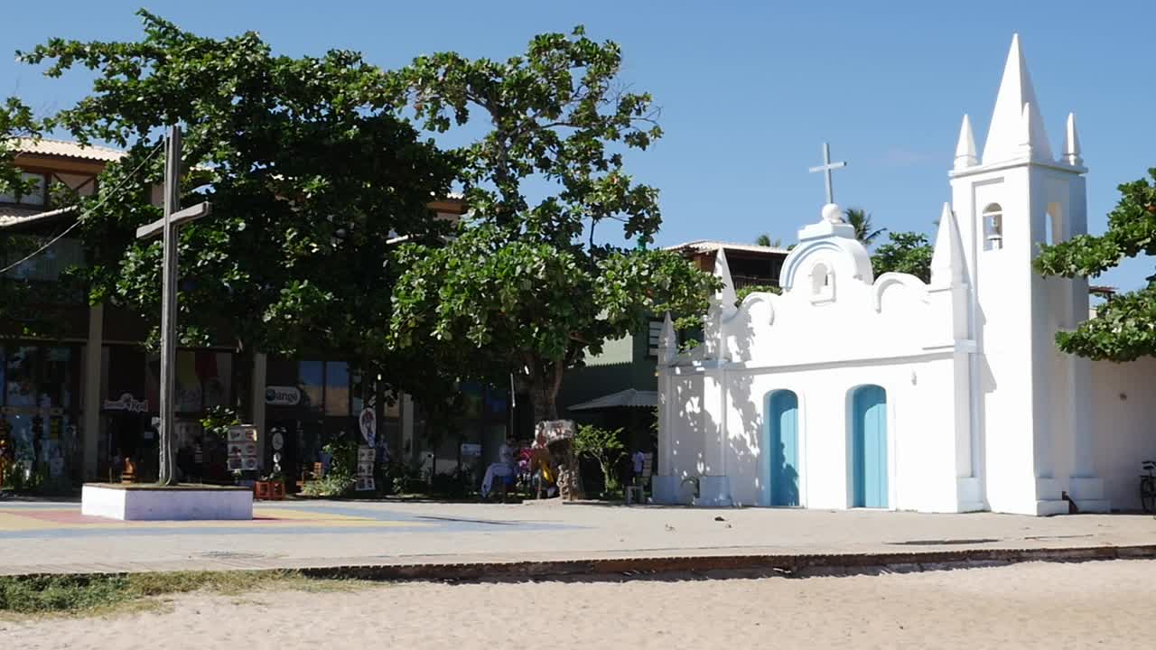巴伊亚州萨尔瓦多海滩的教堂视频素材