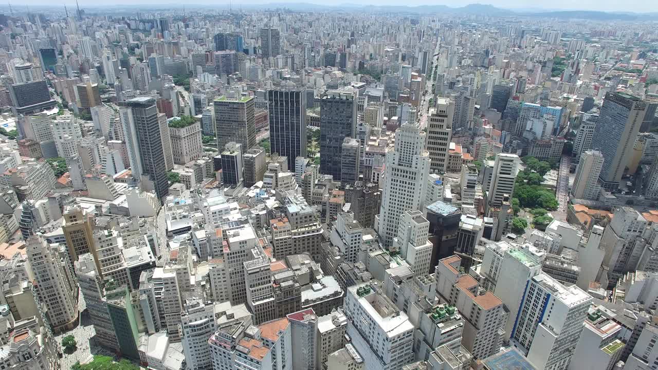 São保罗摩天大楼的鸟瞰图视频素材