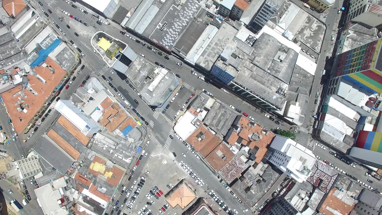 São圣保罗市中心的俯视图，巴西视频素材