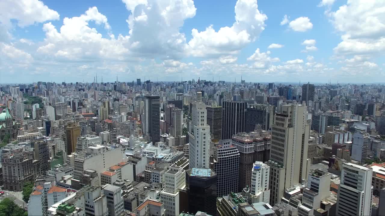 São保罗摩天大楼的鸟瞰图视频下载
