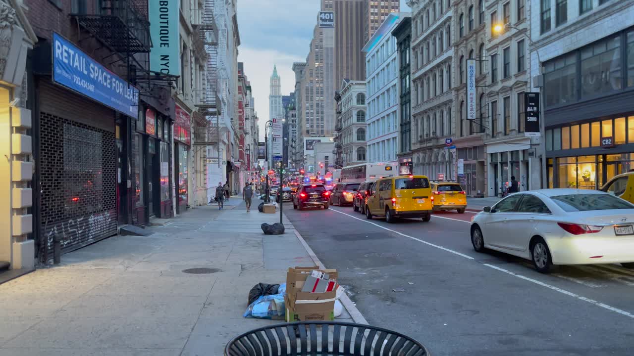 曼哈顿的交通堵塞视频素材