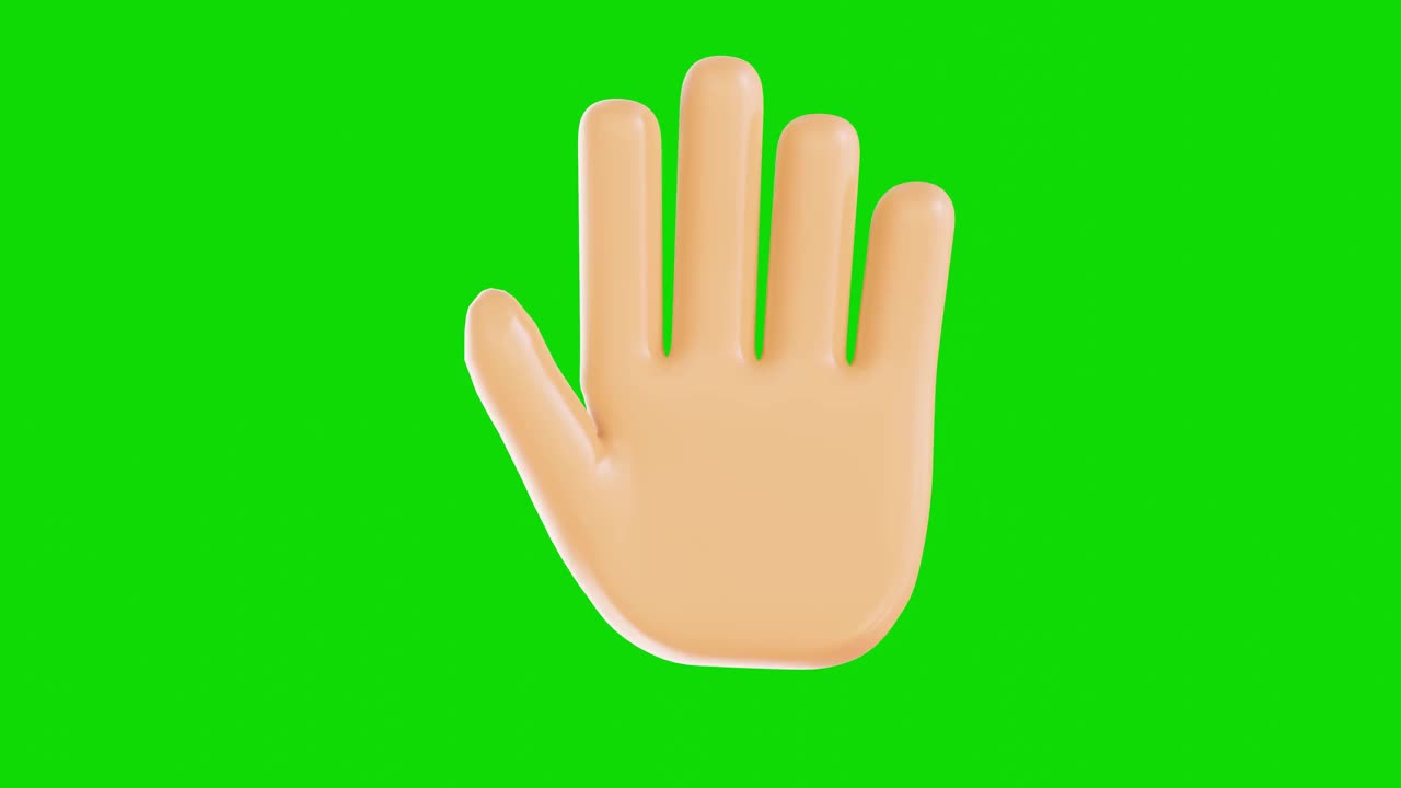 黄手wıth拇指和索引fınger扩展动画。失败者的姿态。表情符号股票视频。Emoji按钮。3 d渲染。无缝loopable。孤立的背景。轻松可以透明与任何编辑软件视频素材
