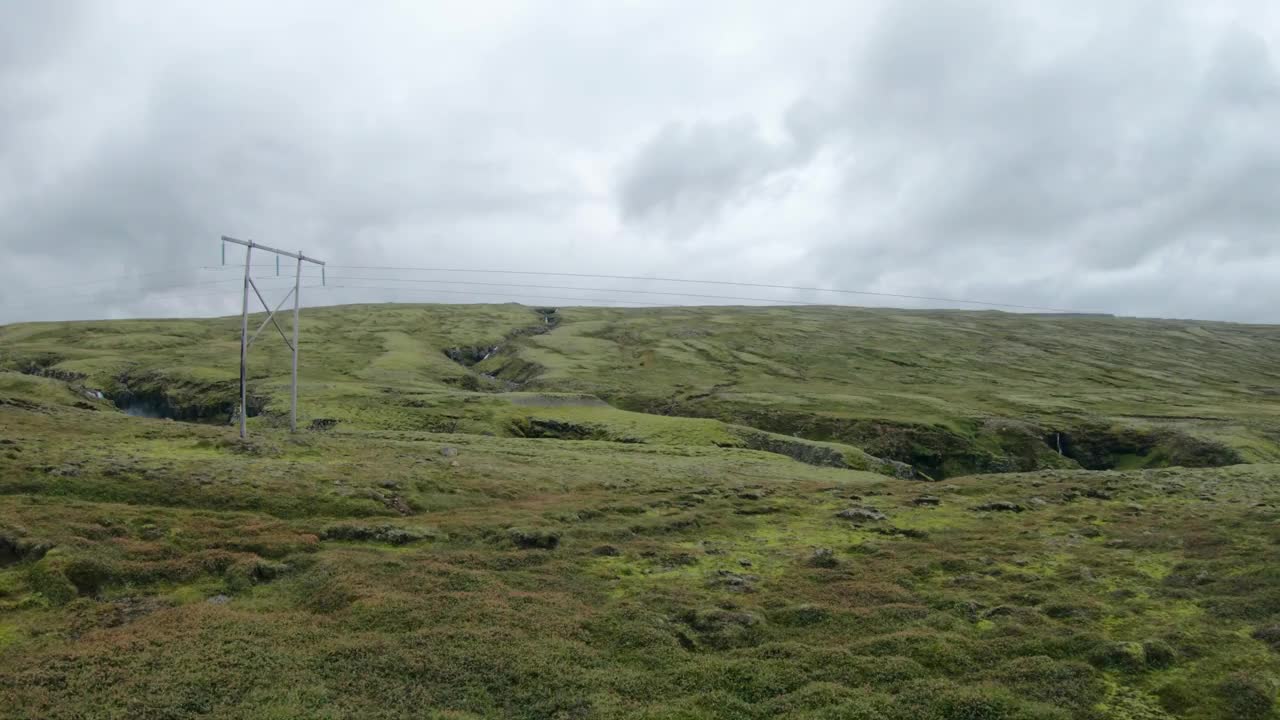 无人机冰岛景观的POV视频素材