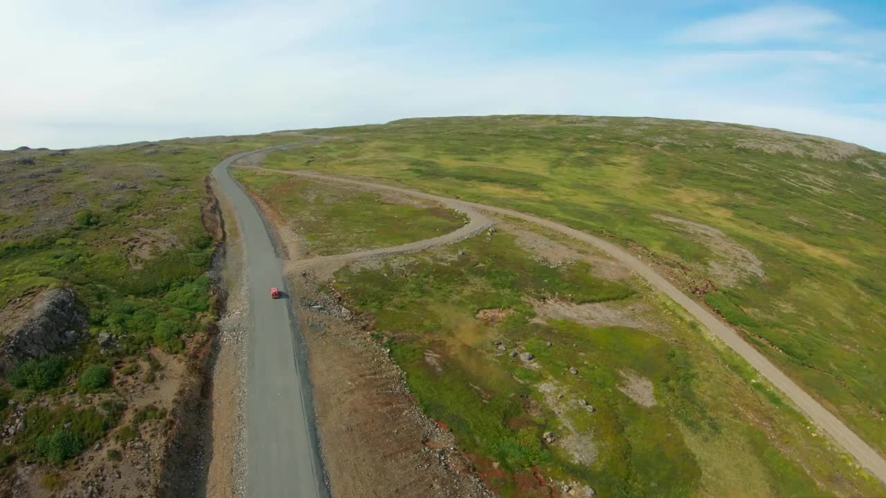 冰岛乡村的无人机全景图视频素材
