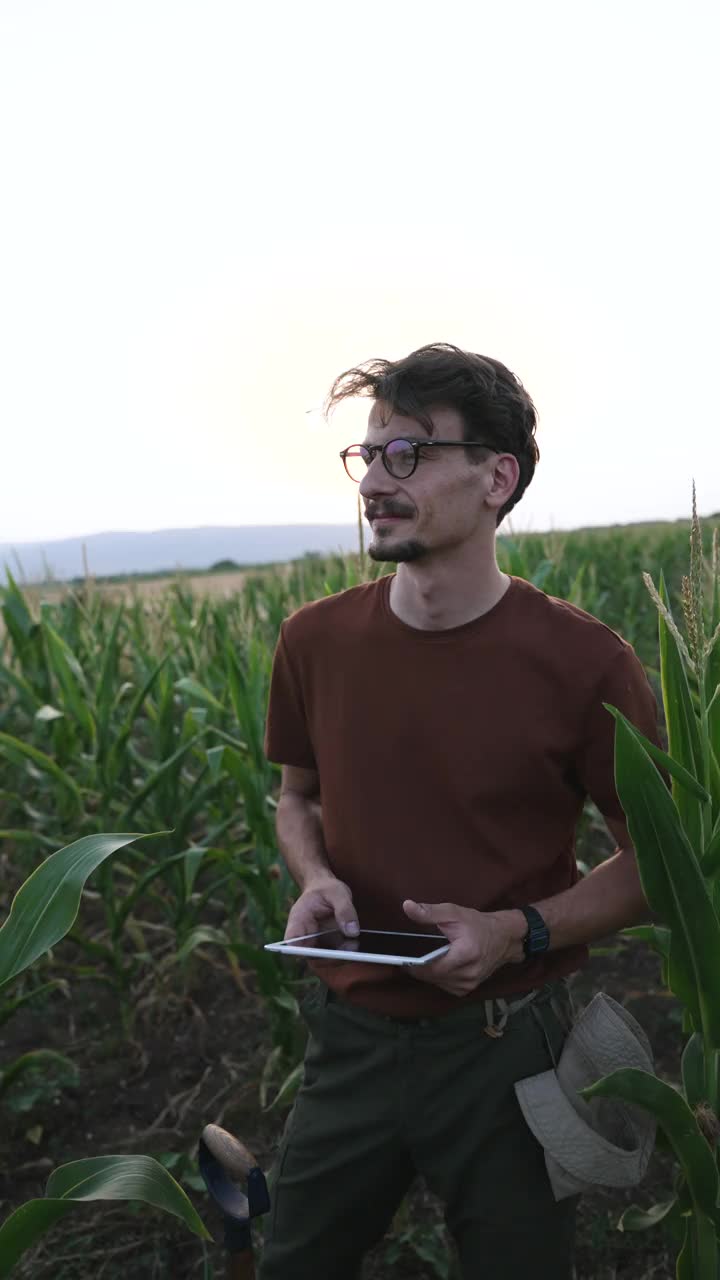 一个农民在玉米地里视频下载