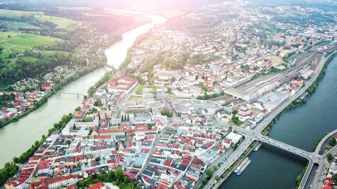 无人机飞越德国巴伐利亚视频素材