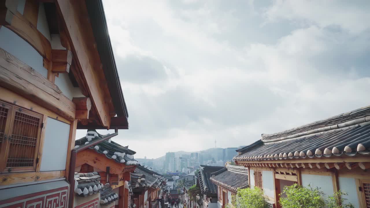 韩国首尔北村韩屋村视频素材