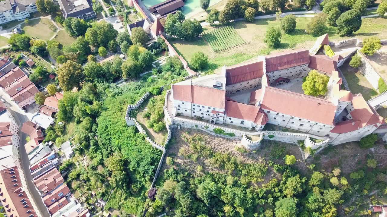 无人机在巴伐利亚州的夏季飞行鸟瞰图视频下载