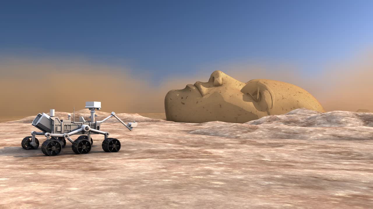 火星上的脸视频素材