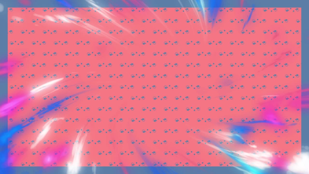 动画的蓝色，粉红色和白色的光移动到粉红色与重复移动的蓝色形状视频素材