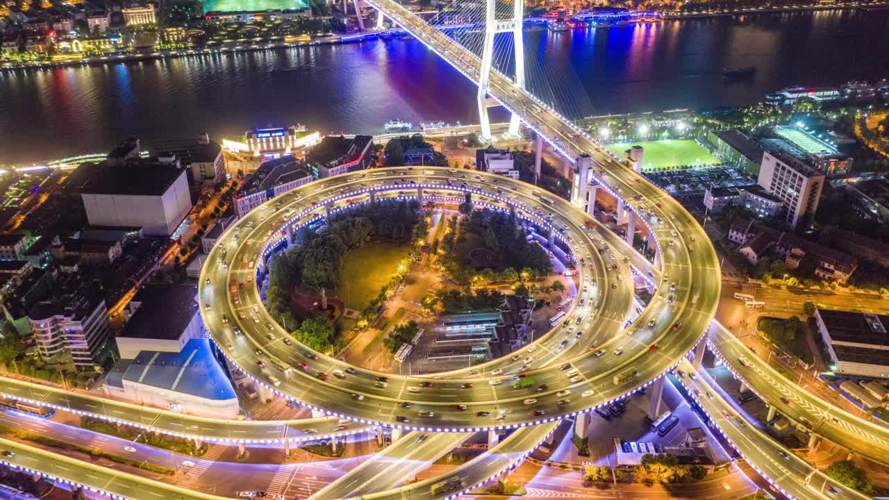 上海南浦大桥交通流量视频下载