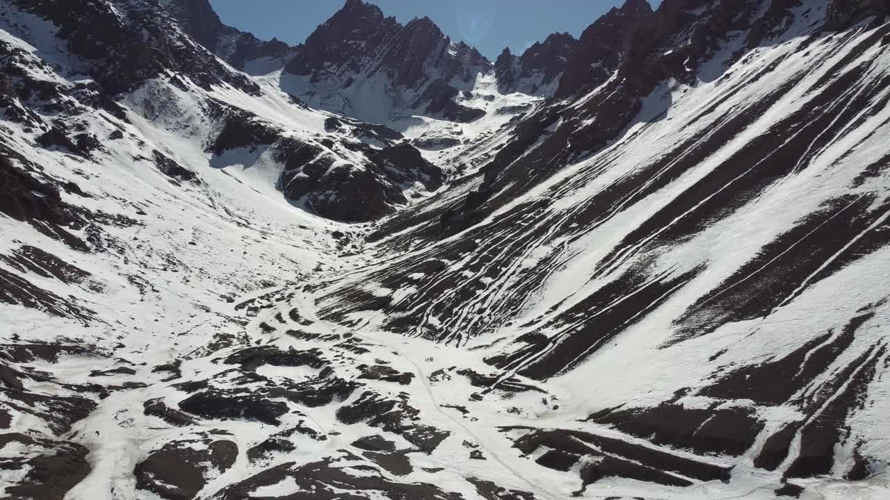 安第斯山脉的雪山视频素材