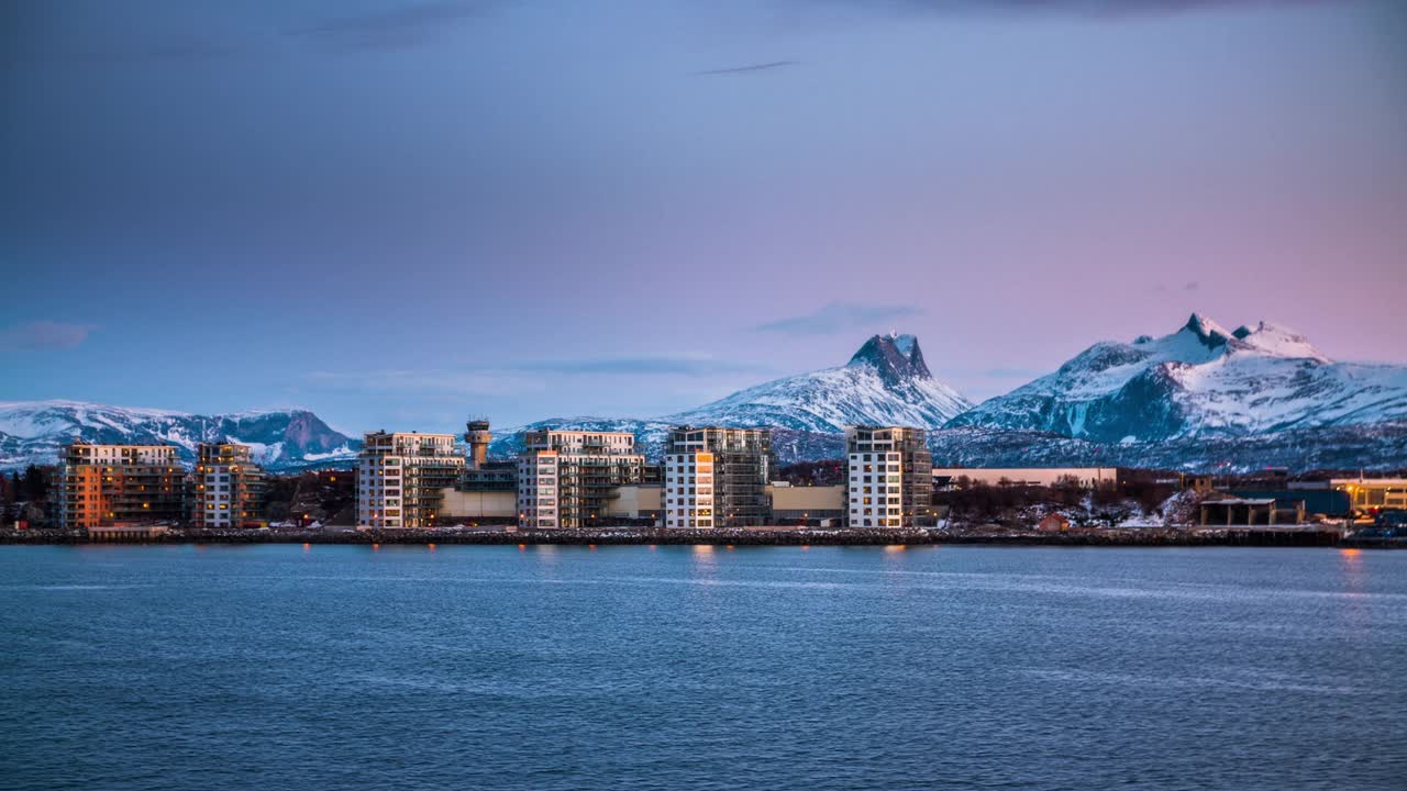挪威的博多市-追踪镜头视频下载
