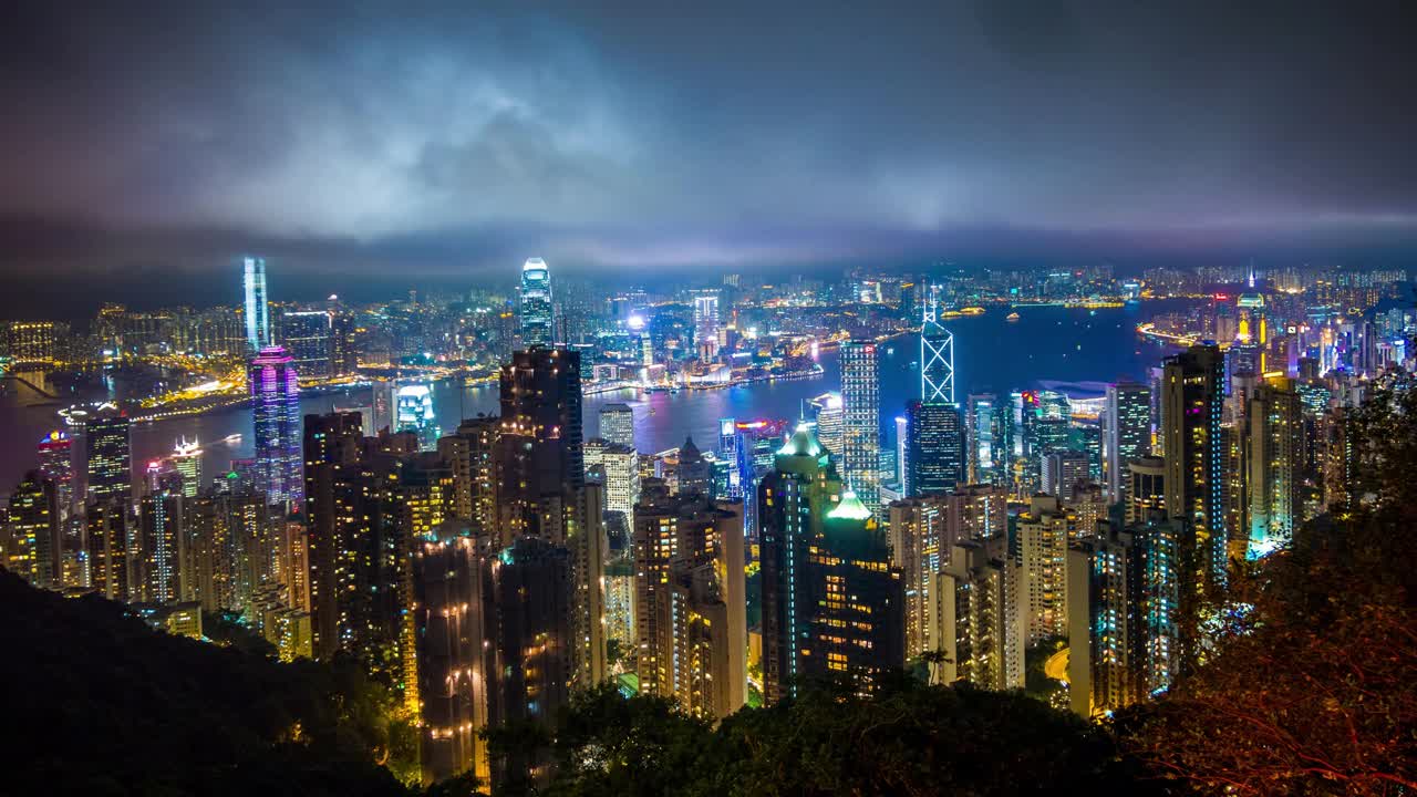 时间流逝中的香港城市视频下载