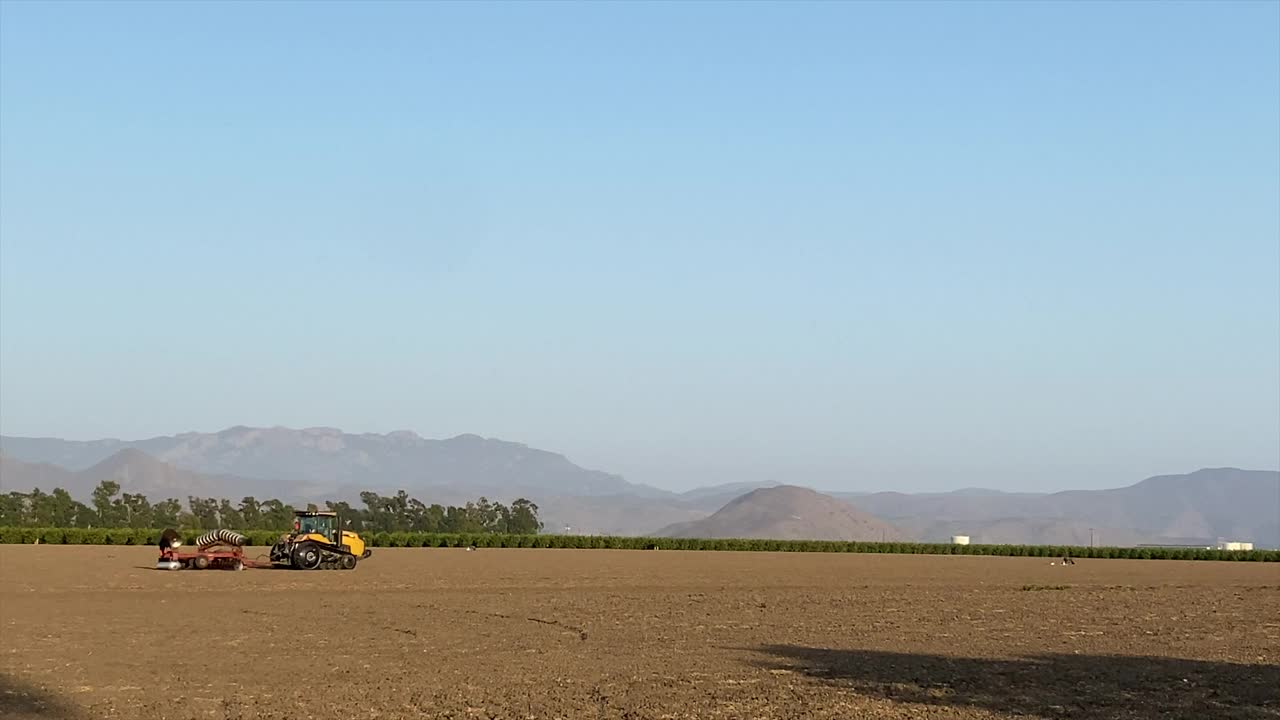 拍摄日落时的农田和农业视频下载