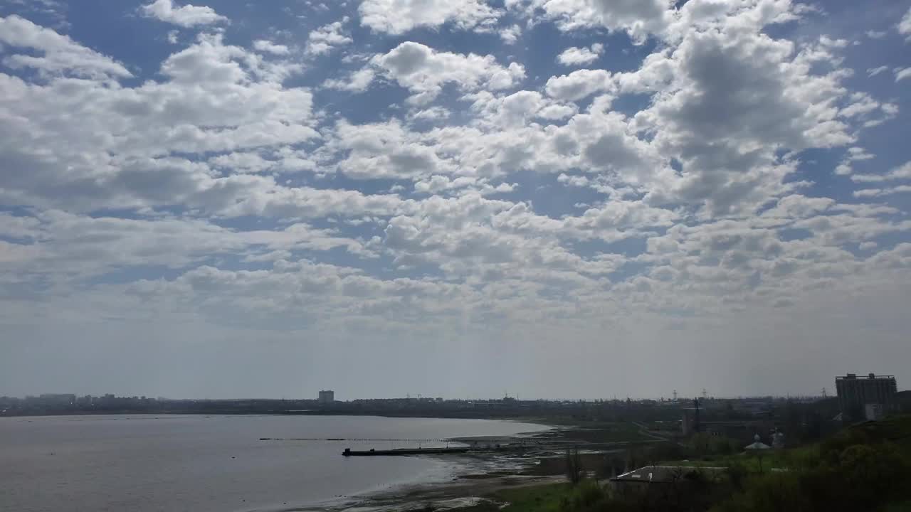 乌克兰Kuialnyk河口景观视频素材