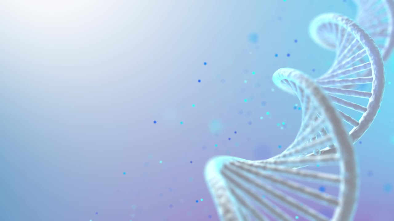 DNA RNA mRNA分子螺旋旋转背景-可循环4K素材视频素材