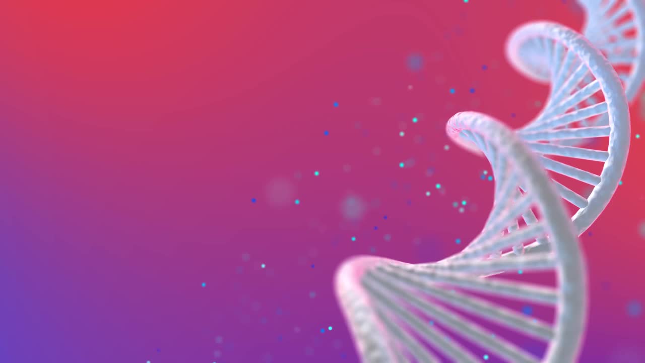 DNA RNA mRNA分子螺旋旋转背景-可循环4K素材视频素材